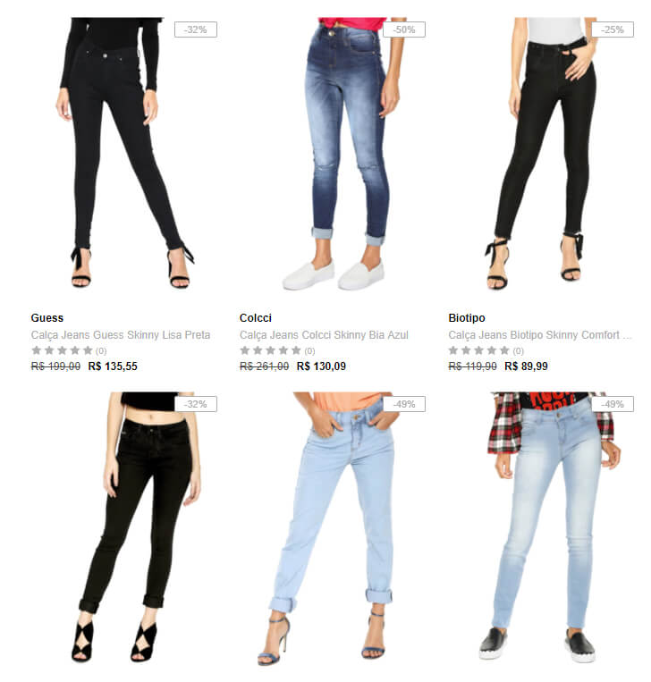 outlet jeans feminino