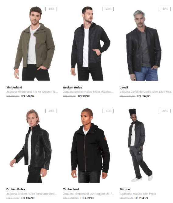 outlet jaquetas masculinas